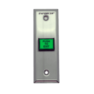 Botón de emergencia, Enforcer, con luz placa angosta N.O.,N.C., UL, 12/24 VAC/VDC, SD-7103GC-PEQ