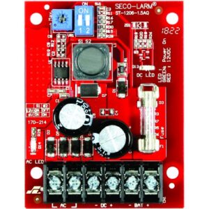 Fuente de poder alarma/control acceso 6V/12V 1.5A.  ST-1206-1.5AQ