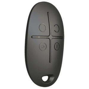 Control remoto, Ajax, de 4 botones, con indicación de entrega de comando, color negro, 28312.04.BL3