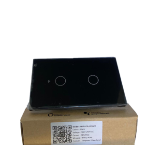 Interruptor inteligente, doble, negro, (sin neutro) dLux