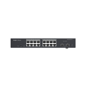Switch administrado en la nube de 18 puertos Gigabit, con 16 puertos PoE+, es ideal para redes CCTV, reconocimiento de cámaras IP. Ofrece prevención automática de bucles para asegurar la continuidad del servicio y gestión a través de Ruijie Cloud.(REYEE)