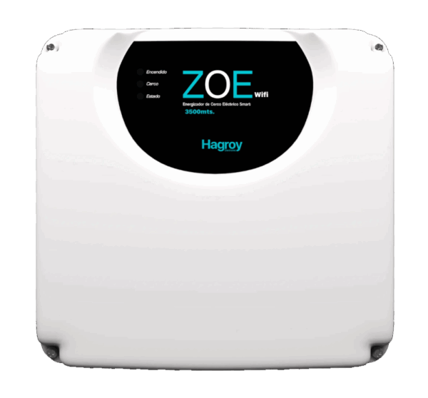 Energizador ZOE wifi/ 3500m lineales, 1.0 Joules, Ajustable de 7500 V – 13,500 V desde la App / Hagroy.