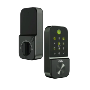 Cerradura inteligente, Imou, Wi-Fi, lector de huella capacitivo, teclado táctil, tarjetas Mifare y llave mecánica, auto-lock, alertas de eventos, audio integrado, IP54, CUBO1