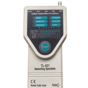 Probador de cables, dlx, tester multifunción, RJ45/UTP/STP, USB, RJ11/RJ12, BNC, coaxial, RCA y cables modulares, DLXTR521