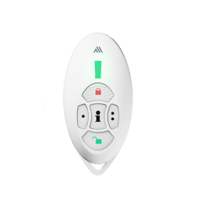 Control remoto, Paradox, (M25), 5 botones retroiluminados, color blanco, indicaciones visuales y audibles, resistente al agua y visualización del estado del sistema, REM2M