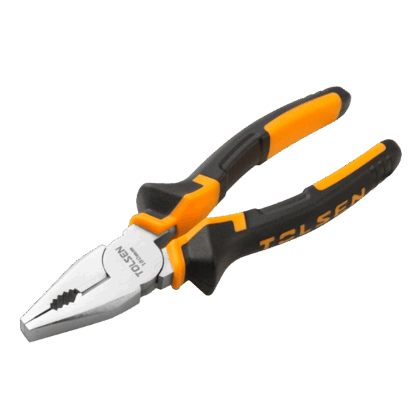 Alicate universal Tolsen 200mm 8" acero reforzado mango ergonómico