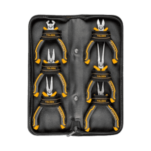 Kit mini alicates, Tolsen, 6 piezas, 115mm, 4,5", acero, mango plástico , 10359
