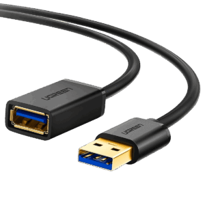 Cable de extensión, Ugreen, USB-A a USB-A, 5gbps, 1 metro, color negro, AC3095