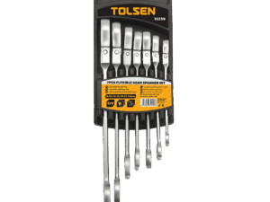 Juego de llaves cabeza flexible, Tolsen, 8,10,12,13,14,17,19mm, 15259