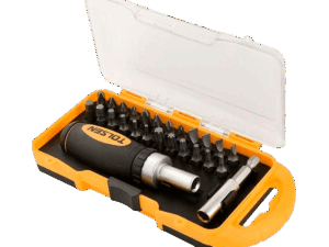 Set destornilladores, Tolsen, 26pcs, punta matraca, Torx, plano, estrella o phillips, 20034