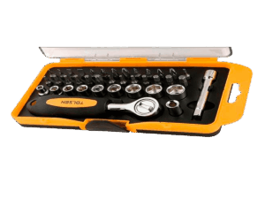 Kit de cubos y puntas 1/4, Tolsen, 38 pcs, 20035