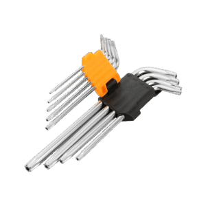 Kit llaves hexagonales, Tolsen, 9 pcs, Torx de brazo largo, 20056