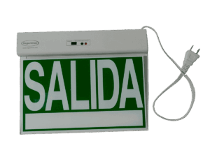 Señalización de salida, dlx, color verde, slim df, con adhesivos/emergencia, 25327