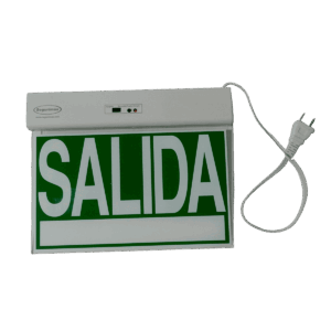 Señalización de salida, dlx, color verde, slim df, con adhesivos/emergencia, 25327