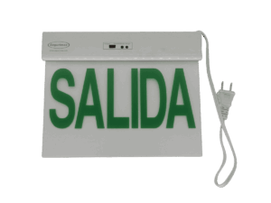 Señalización de salida, dlx, transparente, slim sf, leds verdes, 26579