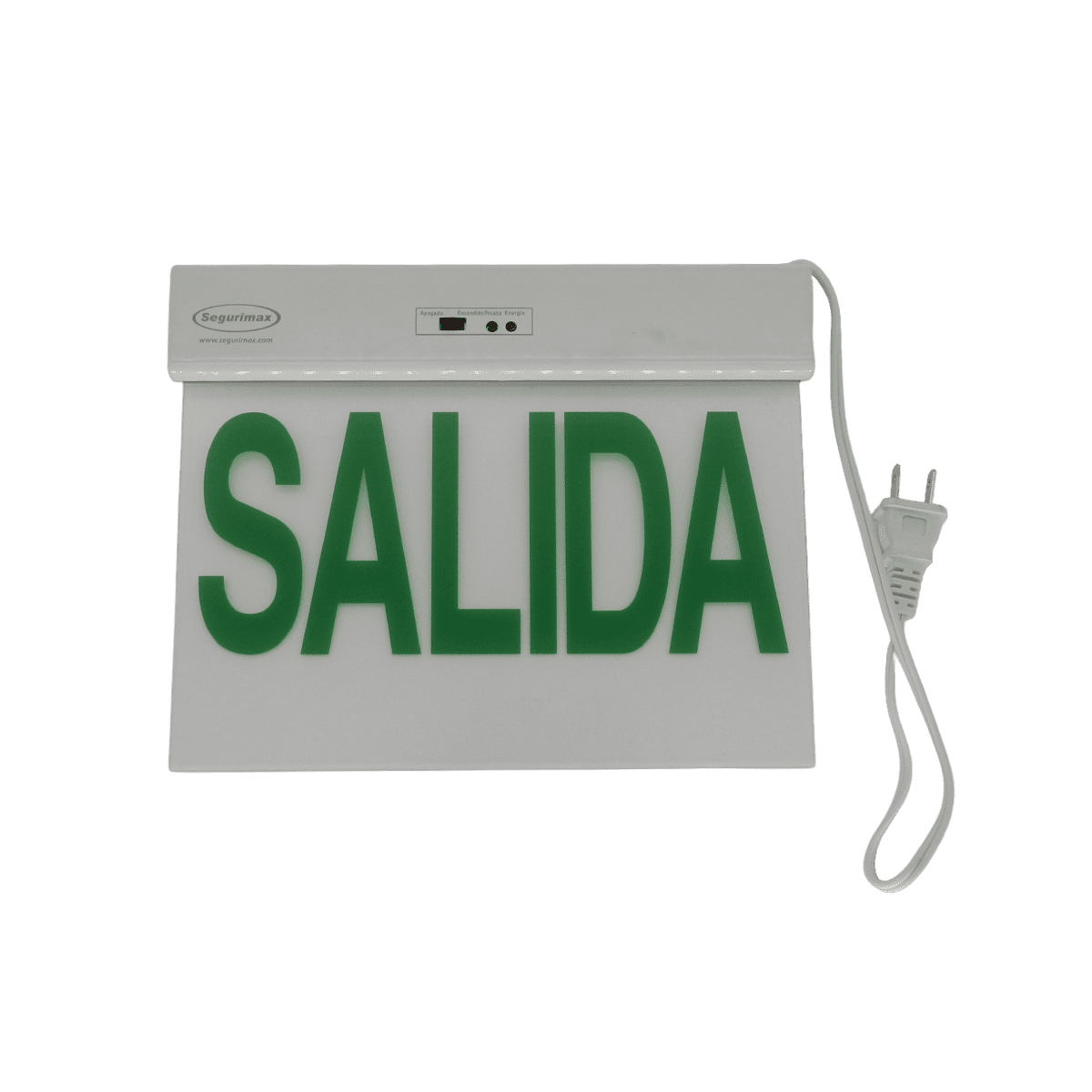 Señalización de salida, dlx, transparente, slim sf, leds verdes, 26579