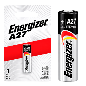 Batería alcalina, Energizer, 12V, 8mm diámetro × 28.0mm largo, para controles Hagroy, 27A