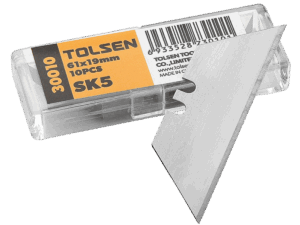 Juego de cuchillas para cúter, Tolsen, 61x31x19mm, 30010
