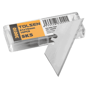 Juego de cuchillas para cúter, Tolsen, 61x31x19mm, 30010