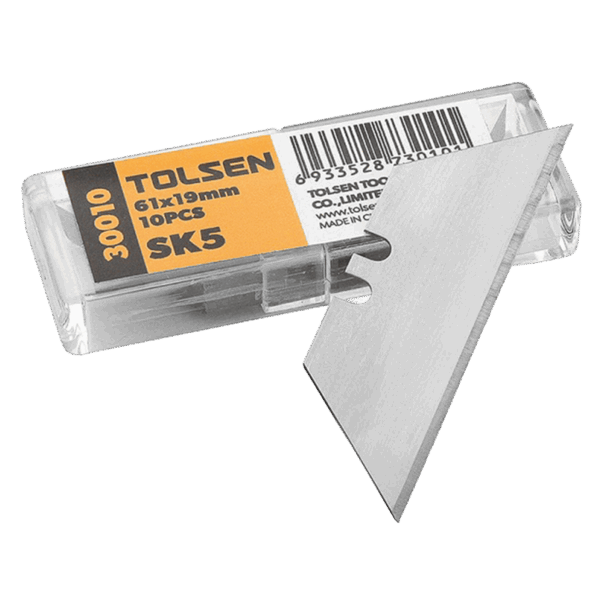 Juego de cuchillas para cúter, Tolsen, 61x31x19mm, 30010
