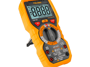 Multímetro digital pro, Tolsen, detección de voltaje sin contacto, 4 baterías AA (1.5V) incluidas, línea viva o línea neutra, pantalla LCD a color con retroiluminación, 38033