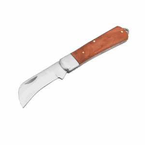 Cuchilla para electricista, Tolsen, plegable, mango de madera, 195mm, 38041