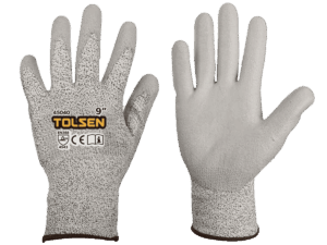 Guantes protectores, Tolsen, resistencia a cortes, protección nivel 5, talla #9, 45040