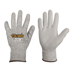 Guantes protectores, Tolsen, resistencia a cortes, protección nivel 5, talla #9, 45040