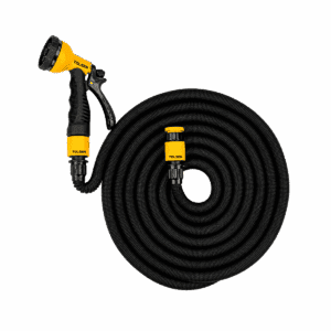 Manguera, Tolsen, 5mts, con conector de 1/2"-3/4" y boquilla de 8 patrones, 57250