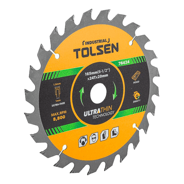 Hoja de Sierra 165mm, (6-1/2")*24T*20mm