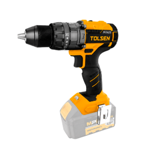 Taladro con percutor, Tolsen, inalámbrico, Tolsen, sin batería ni cargador, 20V, torque máx. 58 Nm, mandril metálico 1/2”, 2 velocidades y 3 funciones (atornillado/perforación/impacto), 87255