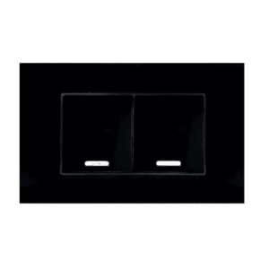 Apagador, Mónaco, doble, placa, color negro, 8843900