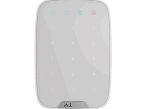 Teclado táctil, Ajax, inalámbrico, utiliza 4 baterías AAA, color blanco, 21504.12.WH3