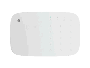 Teclado táctil, Ajax, inalámbrico, sirena incluida, lector de tarjetas, color blanco, 28296.91.WH3