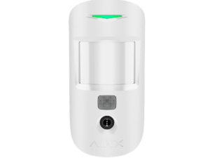 Detector PIR con cámara, Ajax, inalámbrico, HDR para verificación fotográfica, cobertura 12m, ángulo amplio, inmunidad a mascotas, transmisión vía Jeweller, Wings con cifrado y anti-sabotaje, resolución mejorada en alto contraste (HDR), 117756.307.WH3