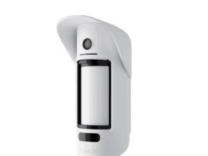 Detector de movimiento, Ajax, inalámbrico, color blanco, exterior, con cámara motioncam outdoor, 28299.84.WH3