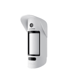 Detector de movimiento, Ajax, inalámbrico, color blanco, exterior, con cámara motioncam outdoor, 28299.84.WH3