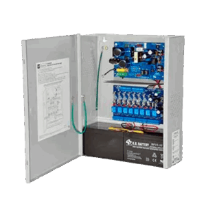 Controlador de acceso, Altronix, con fuente de alimentación, cargador, 8 salidas de relé, de clase 2 con fusible, 12/24VDC-4A, 115VAC, carcasa BC400, AL400ULACM