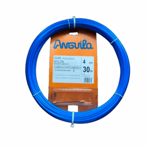 Sonda Pasacable, Anguila, color azul, sin estuche, Nylon, terminales intercambiables incluidas, 4mm, 30m, ANG12204030