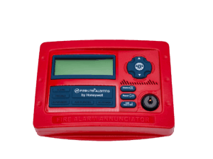 Anunciador remoto, Firelite, LCD, para sistemas de alarma, 80 caracteres, 24VCC, semiempotrado, color rojo, ANN-80
