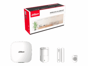 Kit de alarma, Dahua, con puerto RJ45, WIFI, contacto magnético+sensor de movimiento+control, DHI-ART-ARC3000H-03-W2