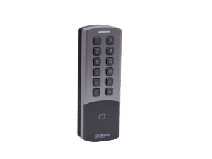 Lector RFID, Dahua, multifrecuencia (13,56 MHz y 125 kHz), con teclado táctil retroiluminado, TCP/IP, Wi-FI, RS-485 y Wiegand, exterior, protección IP65 e IK08, DHI-ASI1201M-MEW