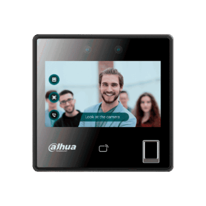 Controlador de acceso, Dahua, lector de huella, reconocimiento facial stand-alone, DSSPro, 480×272 pantalla 4.3”, 3000 usuarios, 3000 rostros, 3000 contraseñas, 5000 tarjetas, 5000 huellas digitales, 50 administradores y 300 000 registros, DHI-ASI3214A-W