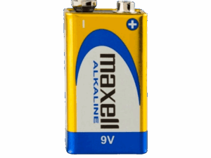 Batería cuadrada, Maxell, 9V, alkalina, BAT9VM