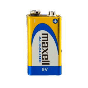 Batería cuadrada, Maxell, 9V, alkalina, BAT9VM