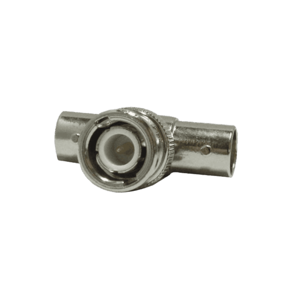 Conector "T", dlx, BNC, 1 macho a 2 hembra, BNCA1