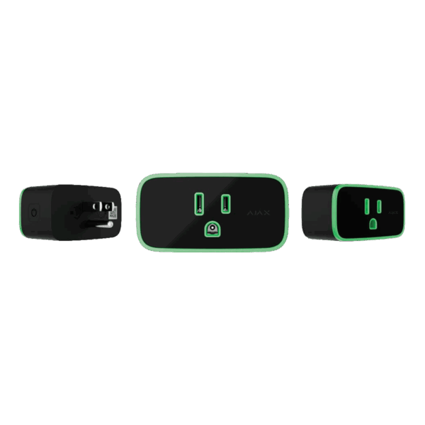 Enchufe inteligente, Ajax, inalámbrico, con monitor de consumo eléctrico, color negro, 84771.34.BL3