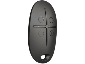 Control remoto, Ajax, de 4 botones, con indicación de entrega de comando, color negro, 28312.04.BL3