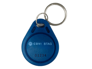 Llavero para control de acceso, CDVI, color azul, chip RFID de 125 kHz, paquete de 25 unds, BTAG25