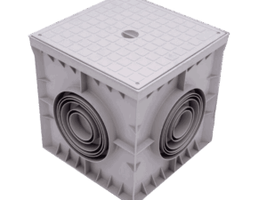 Caja de registro, Cetinkaya, pop, tapa lisa, color gris, plástica, 300 x 300mm, CP303034